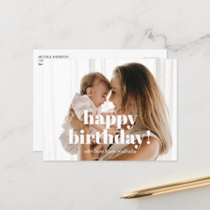 Happy Birthday to Mummy with Photo Postcard
