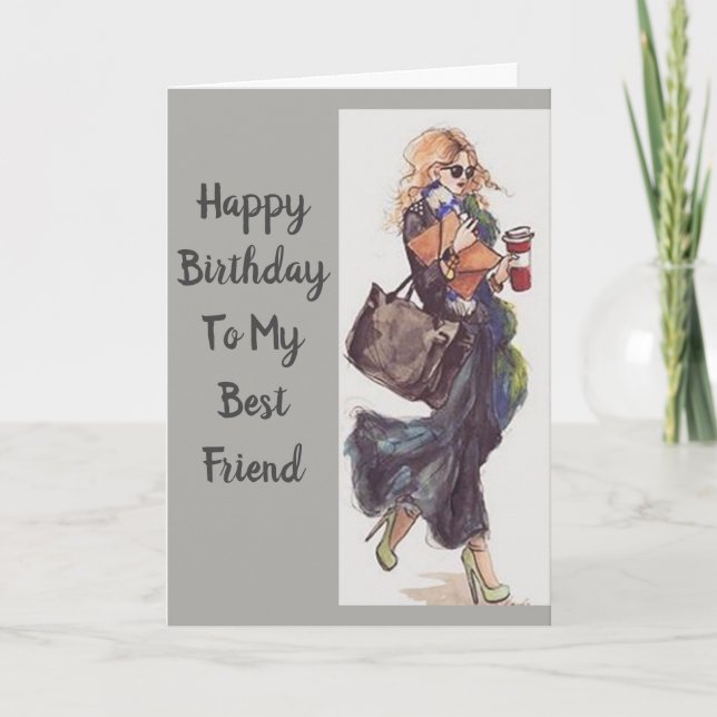 HAPPY BIRTHDAY TO ***MY BEST FRIEND*** CARD (Front)