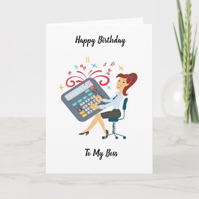 HAPPY BIRTHDAY TO MY ***BOSS*** CARD (Front)