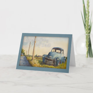 Happy Birthday to My Dad, Blue Truck Card
