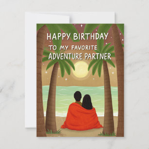 Happy Birthday to My Favorite Adventure Partner Holiday Card