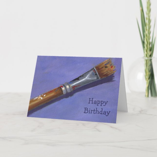 Happy Birthday to my Favourite Artist: Paintbrush Card (Front)