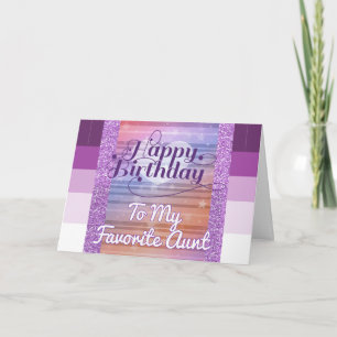 Happy Birthday to my Favourite Aunt Card