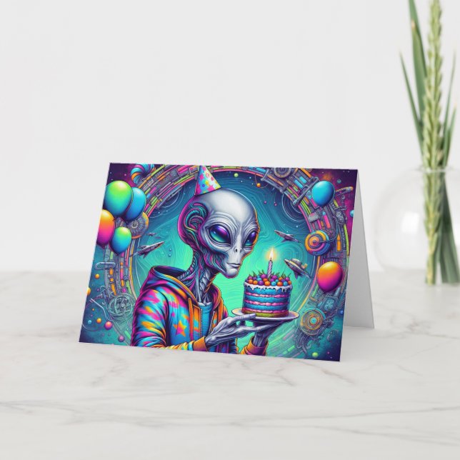 Happy Birthday to my Favourite Human | Alien Card (Front)