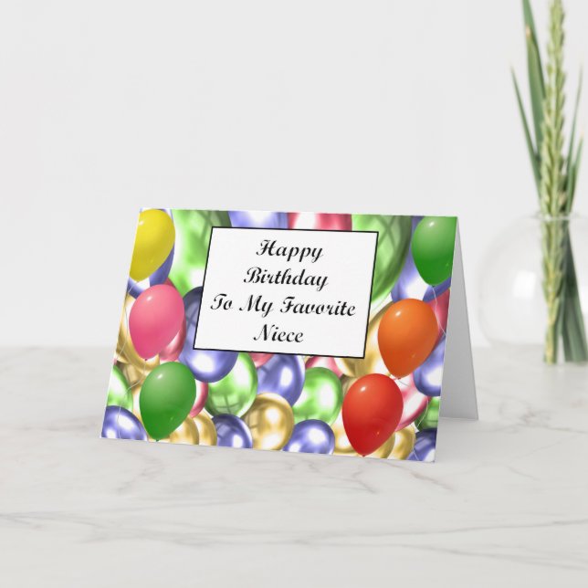 Happy Birthday To My Favourite Niece Card (Front)