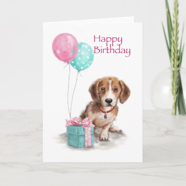Happy Birthday to my special friend with dog Card (Front)