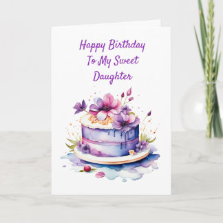 Happy Birthday to My Sweet Daughter Personalised Card