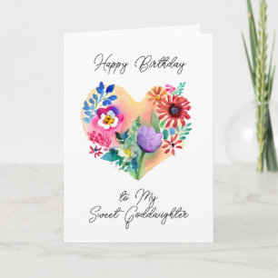 Happy Birthday to My Sweet Goddaughter Card