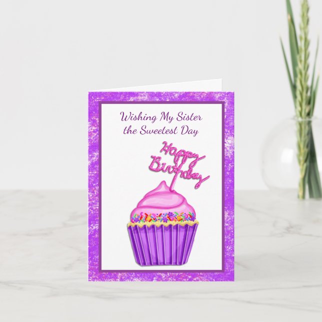 Happy Birthday to my Sweet Sister Card (Front)