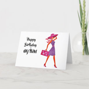 HAPPY BIRTHDAY ***TO MY TWIN*** HOLIDAY CARD