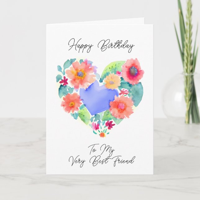 Happy Birthday to my Very Best Friend Card (Front)
