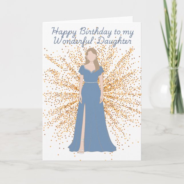 "Happy Birthday to my Wonderful Daughter" Card (Front)