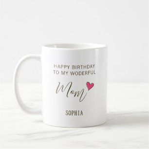 Happy Birthday to My Wonderful Mum – Personalised Coffee Mug
