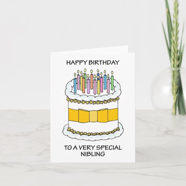 Happy Birthday to Nibling Card (Front)