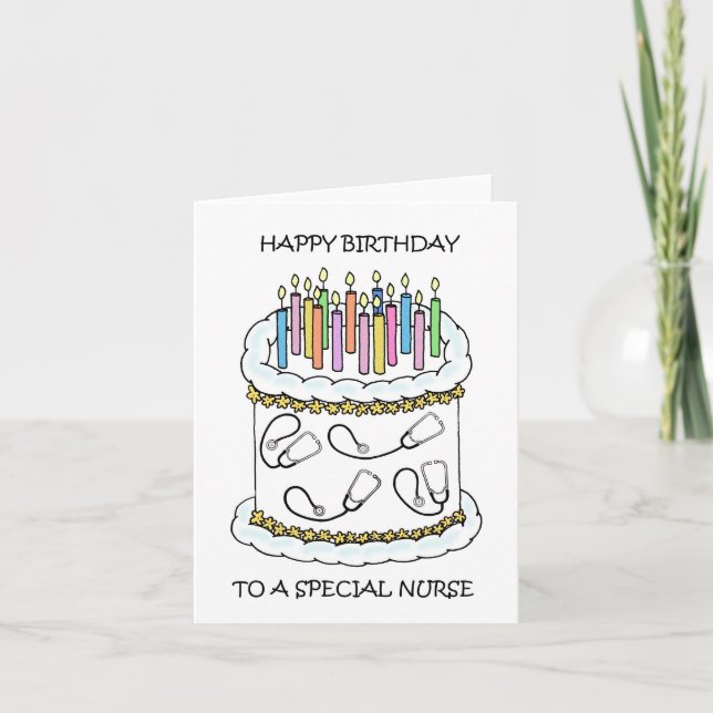 Happy Birthday to Nurse Card (Front)