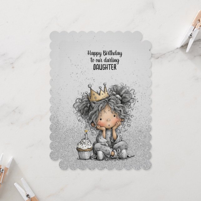 Happy Birthday to our Darling Daughter  Card (Front/Back In Situ)