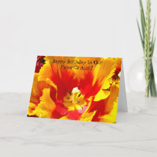 Happy Birthday to Our Favourite Aunt! Tulip Flower Card