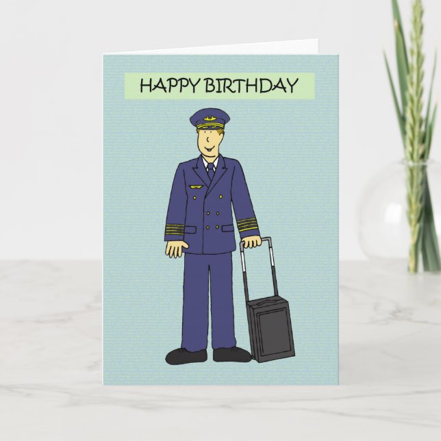 Happy Birthday to Pilot Card (Front)