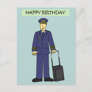 Happy Birthday to Pilot Postcard