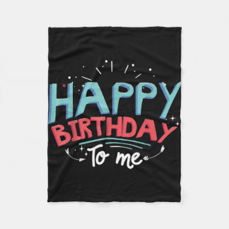 Happy birthday to t design birthday design party fleece blanket