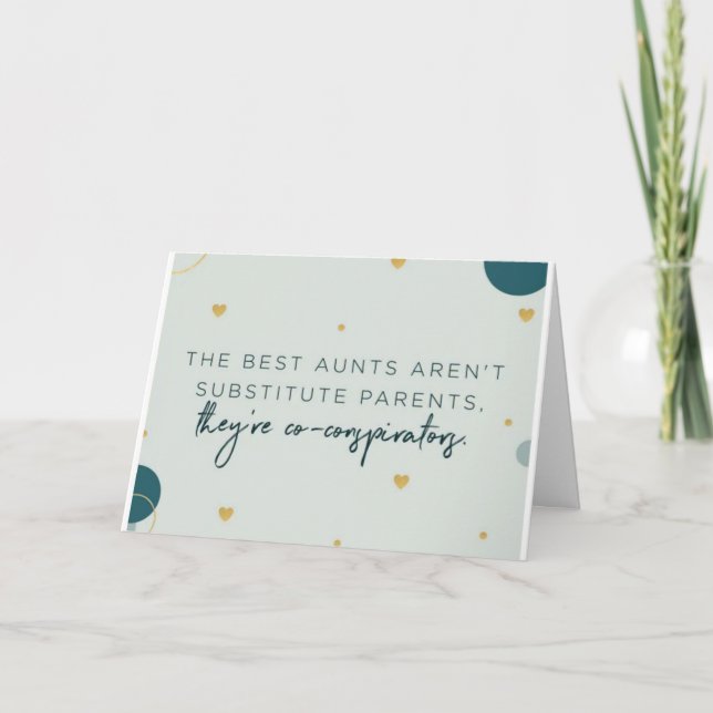 HAPPY BIRTHDAY TO **THE BEST AUNT EVER!** CARD (Front)