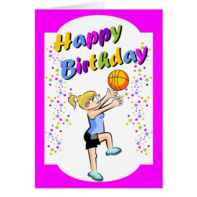 Happy birthday to the best basketball player girl (Front)