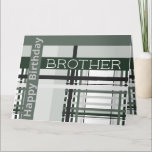 Happy Birthday To The Best Brother Ever Card<br><div class="desc">Personalize the text inside and out on this wonderful birthday card for brother or anyone extra special,  suitable for any occasion,  text is also removable,  design is a green plaid mix.</div>