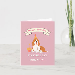 Happy Birthday to the Best Dog Mum! Smiling Dog  Thank You Card