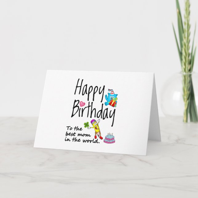 Happy Birthday to the best mum in the world Card (Front)