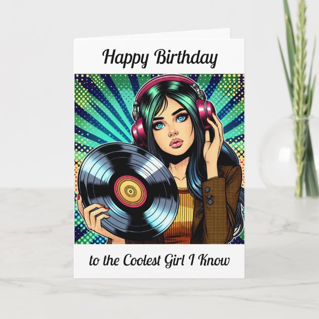 Happy Birthday to the Coolest Girl I Know Card (Front)