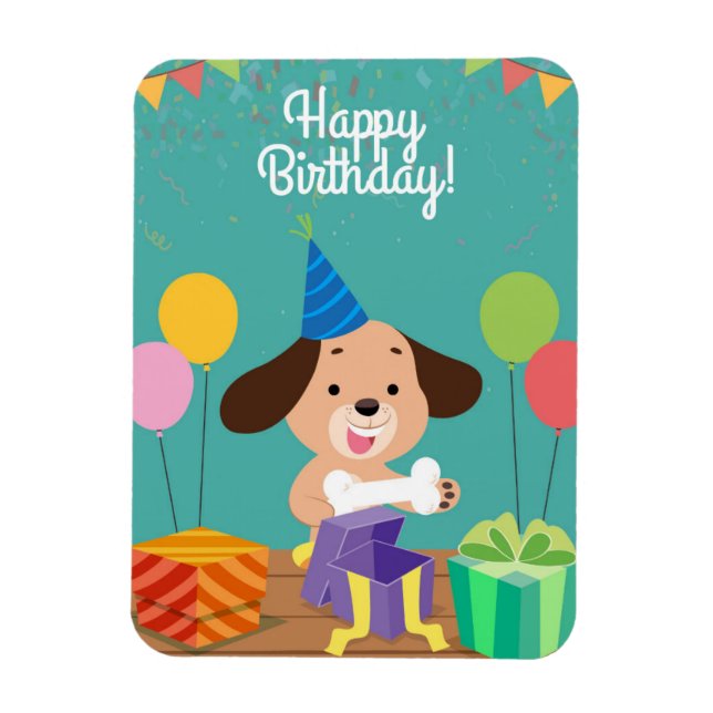 Happy birthday to the dog magnet (Vertical)