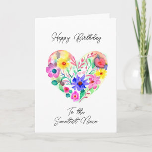 Happy Birthday to the Sweetest Niece Card