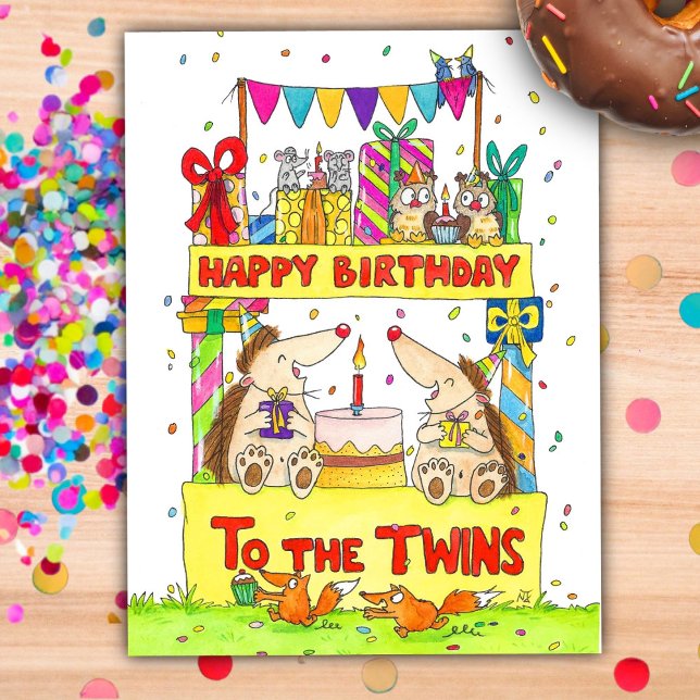 Happy Birthday to the Twins Postcard (Creator Uploaded)