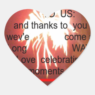 Happy Birthday To us Heart Sticker