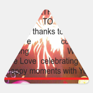 Happy Birthday To us Triangle Sticker