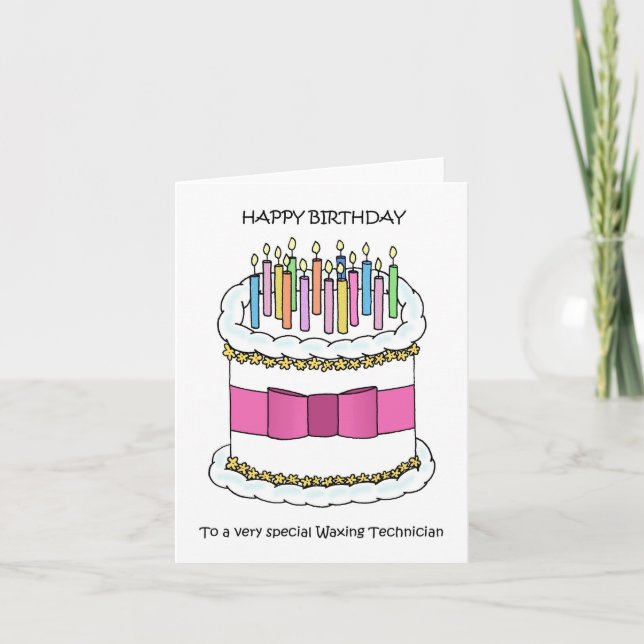Happy Birthday to Waxing Technician Card (Front)