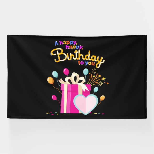 Happy Birthday To You 6x10 Vinyl Banner (Horizontal)