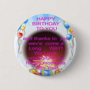 Happy Birthday to You Art Print 6 Cm Round Badge