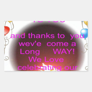 Happy Birthday to You Art Print Rectangular Sticker