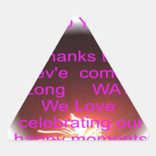 Happy Birthday to You Art Print Triangle Sticker