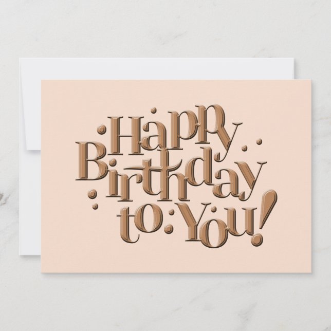 Happy Birthday To You Card (Front)
