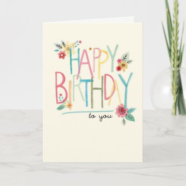 Happy Birthday To You Card (Front)