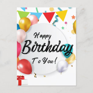 Happy Birthday To You "Celebrate in Style:  Holiday Postcard
