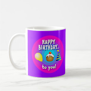 Happy Birthday To You Circle Design-47555 Coffee Mug