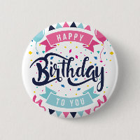 Happy birthday to you confetti and bunting