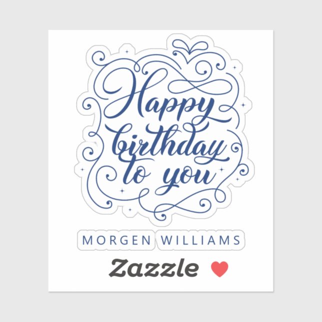 Happy Birthday to you elegant typography (Sheet)