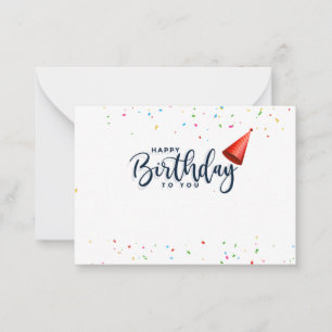 Happy Birthday To You Gift Enclosure Card