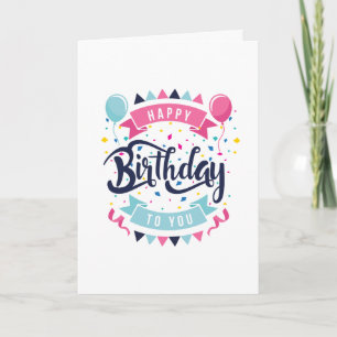 Happy Birthday To You Greeting Card Optional Photo