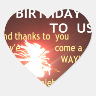 Happy Birthday TO YOU Heart Sticker