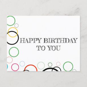 happy birthday to you holiday postcard